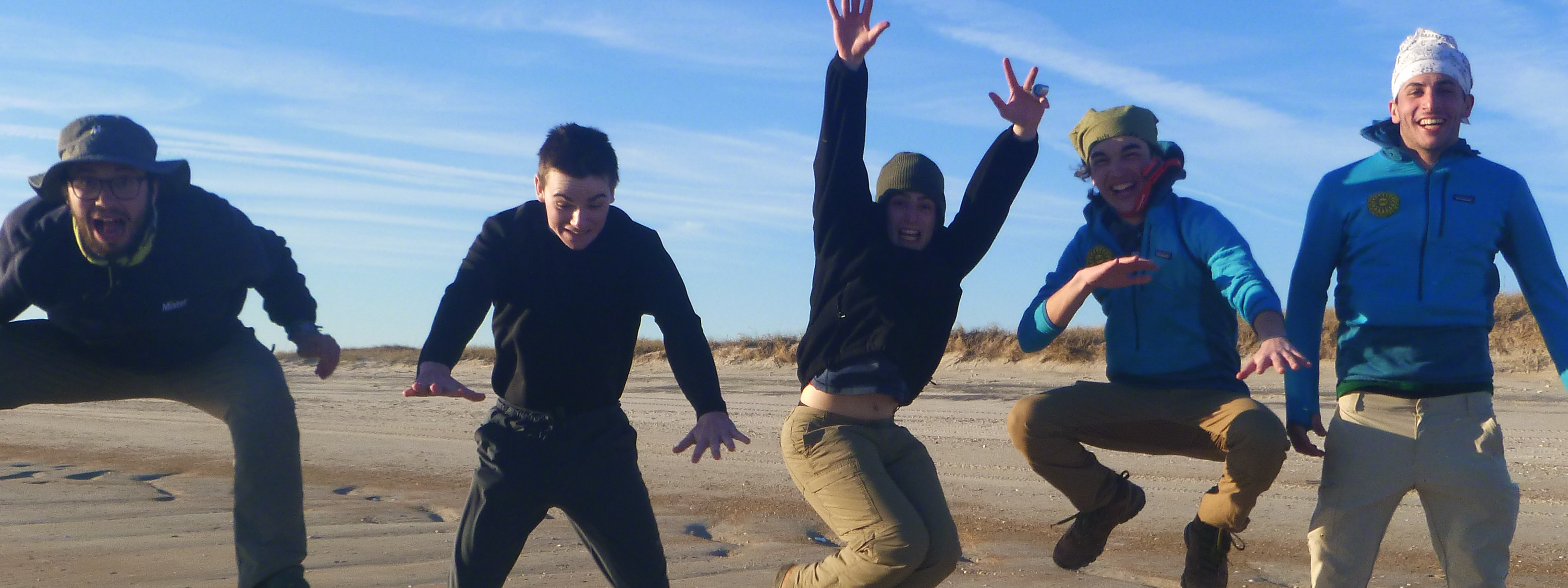 The crew takes a leap of faith